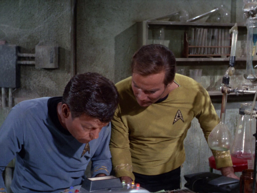 Miri: Kirk & McCoy in the lab.